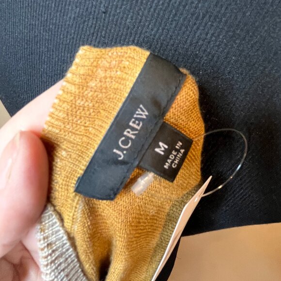 JCrew Silk Blend Sweater Brown Crew Neck Boho Weathered Academia Capsule Fall - Picture 7 of 10